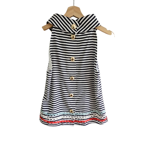 Sail to Sable Striped Sleeveless Top with Colorful Hem, New, Size XS - Picture 2 of 14